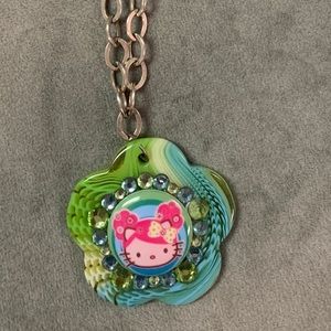 Tarina Tarentino Pink Mod Bow Hello Kitty Necklace Pendant